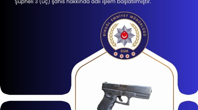 Bingöl'de ruhsatsız silah operasyonu: 3 kişi yakalandı