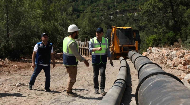 Bodrum'da arızalı su isale hatlarının 3 bin 200 metresi yenilendi