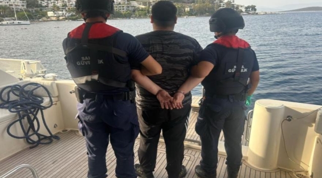 Bodrum'da lüks yatla kaçmaya çalışırken yakalandı