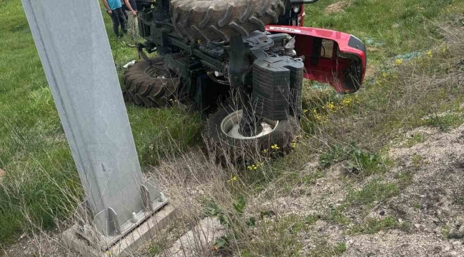Bolu'da traktör takla attı: 1 yaralı