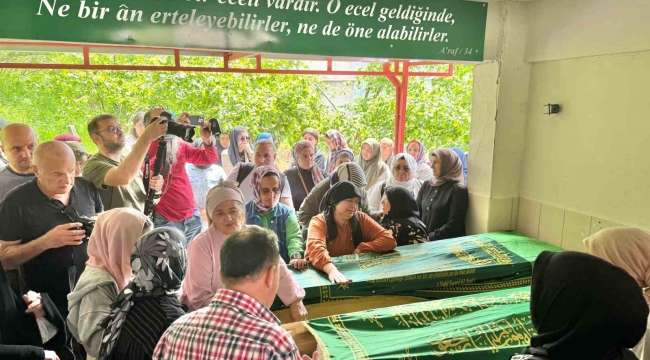 Cinayet kurbanı kız kardeşler toprağa verildi