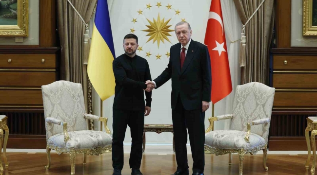 Cumhurbaşkanı Erdoğan, Ukrayna Cumhurbaşkanı Volodimir Zelenskiy ile bir araya geldi.