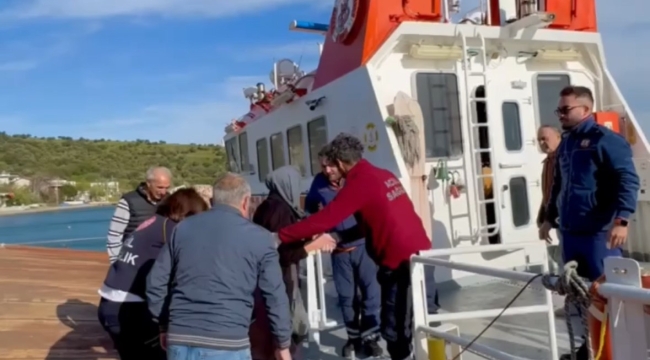 Erdek'te fırtınaya rağmen hasta tahliyesi gerçekleştirildi