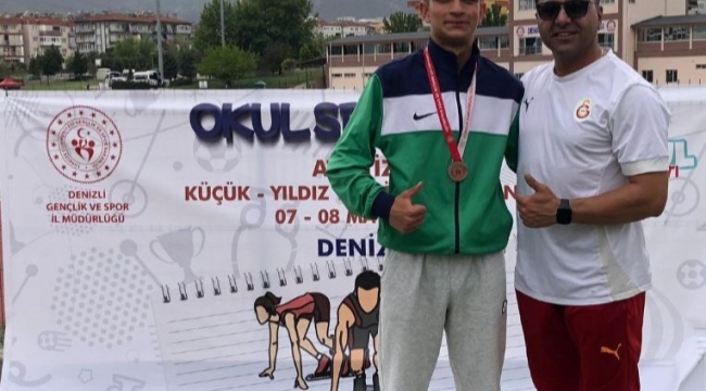 Erzincanlı atlet Türkiye üçüncüsü oldu