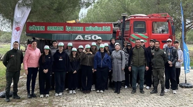 Gönen'de öğrencilere orman yangınlarına karşı farkındalık eğitimi verildi