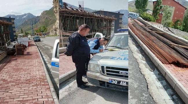 Hakkari'de kaldırımı işgal eden inşaat sahibine 15 bin TL ceza