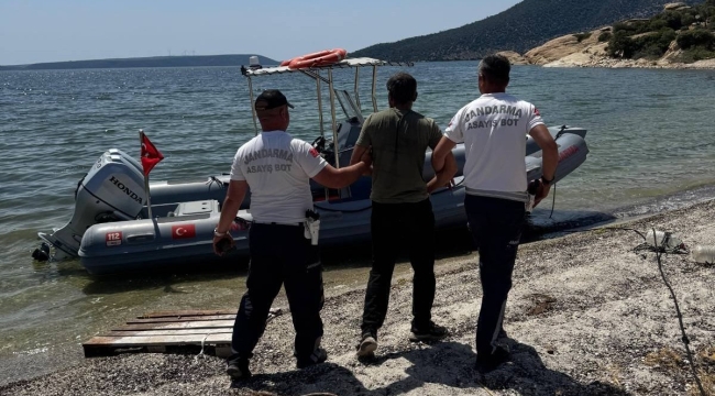 Jandarmayı görünce kaçmaya çalışan şüpheli yakalandı