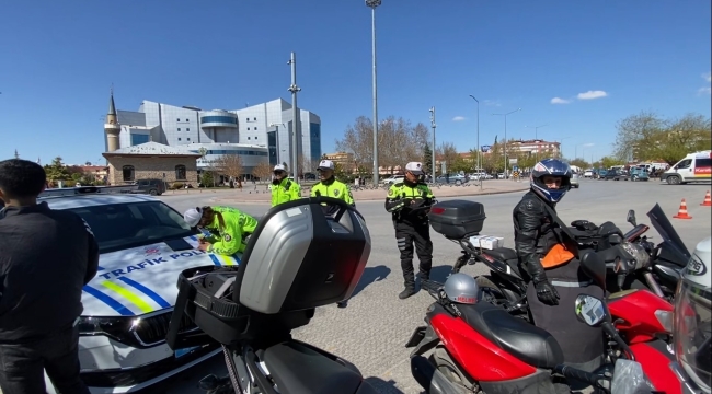 Konya'da motosikletlere sıkı denetim