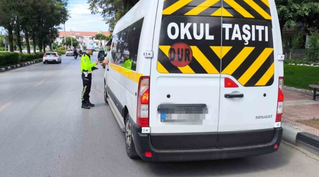 Manisa'da okul çevreleri ve servis araçlarına yönelik denetim