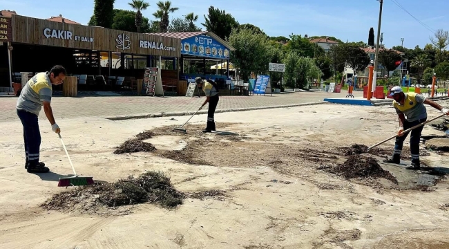 Mavişehir sahilinde temizlik çalışması yapıldı