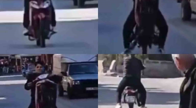 Motosikletin önünü kaldırdı, 41 bin TL ceza yedi