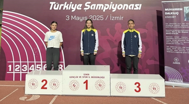 Muşlu atlet Derya Kunur, Türkiye üçüncüsü oldu