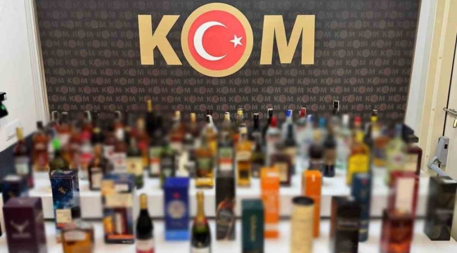 Polis kaçak alkollü içki ve mermi ele geçirdi
