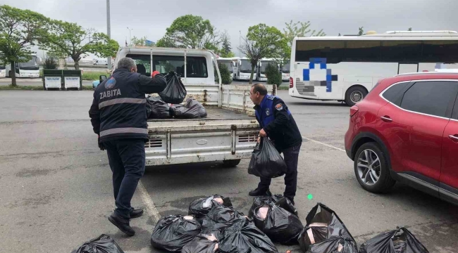 Samsun'da uygunsuz şartlarda taşınan 500 kilo iç yağına el konuldu