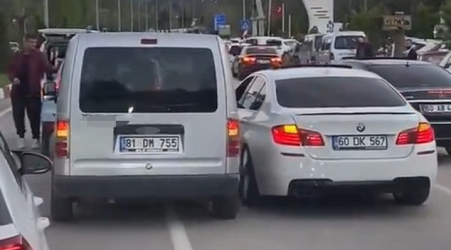 Tokat'ta düğün konvoyunda tehlikeli gelenek