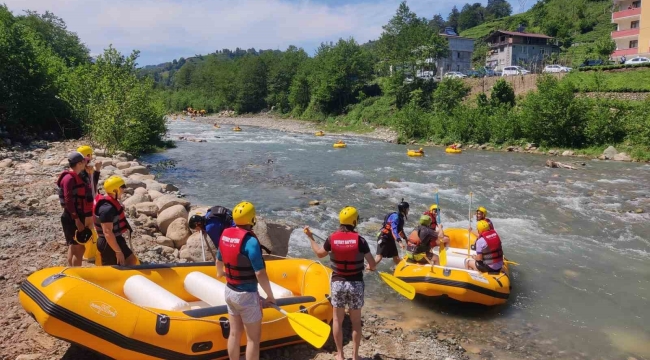 Trabzon'un ilk rafting parkuru açıldı