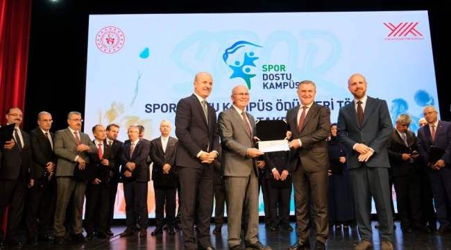 Uşak Üniversitesinin 'Spor Dostu Kampüs' projesine YÖK'ten ödül