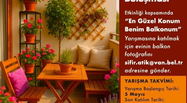 Van'ın en güzel balkonu seçiliyor